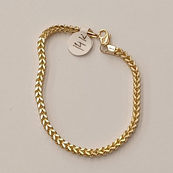 14kt Real Gold Franco Bracelet size 8 inches - Picture 3 of 8